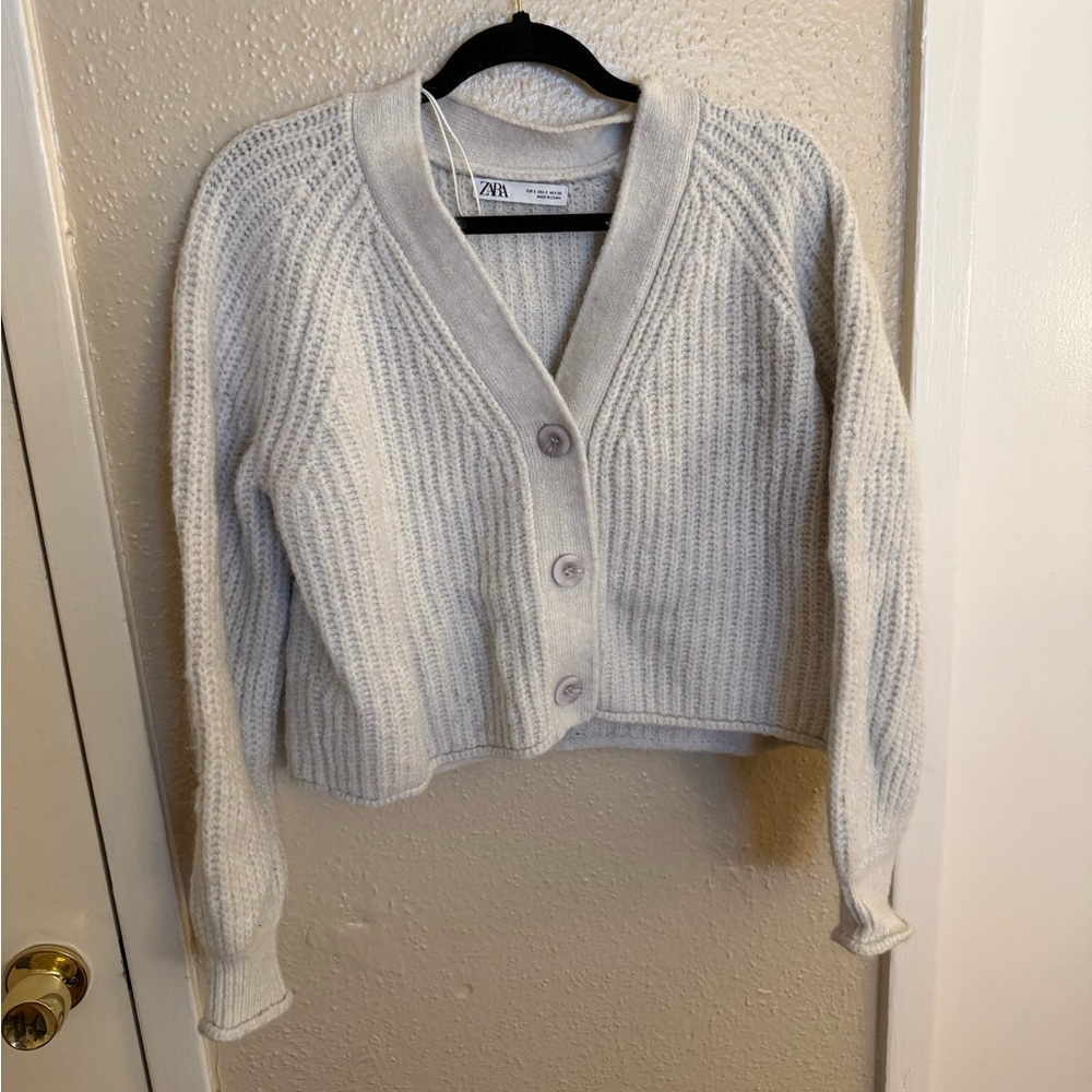 Button up sweater, off white